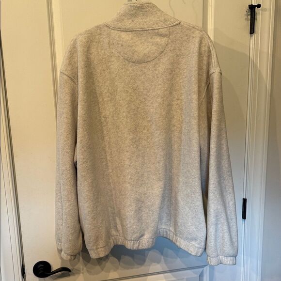 Croft & Barrow Men's Light Gray Zip-Up  fleece Sweater - Picture 4 of 7